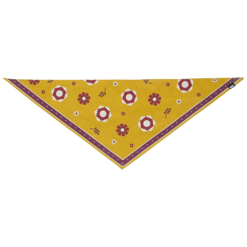 HOME ATB GWP 212984 POSIES AND PLAID REVERSIBLE BANDANA S M GRID 0021