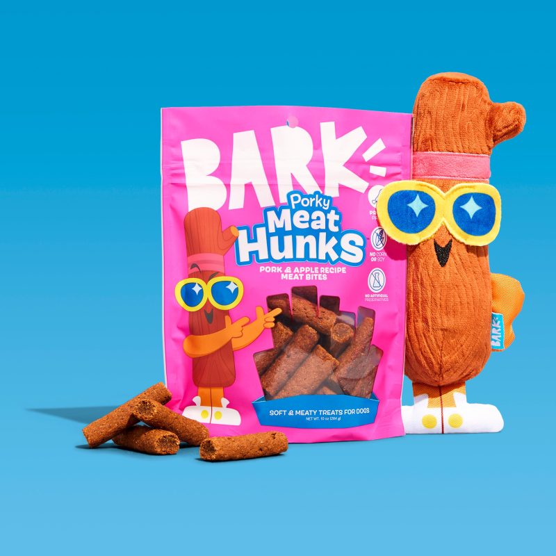 RETAIL 215521 PORKY MEAT HUNKS TREATS AND TOY GRID 0796